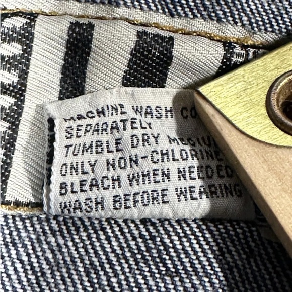 LA Blues Blue Denim Jacket Womens Sz Medium M Cropped Short - Spell Out On Back - Picture 9 of 15